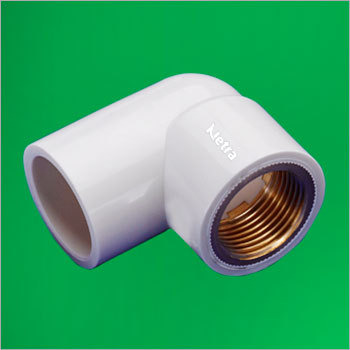 व्हाइट UPVC ब्रास थ्रेडेड एल्बो