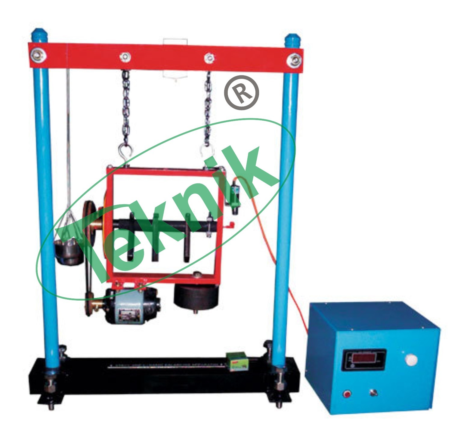 Static And Dynamic Balancing Apparatus - Steel Shaft With Rectangular Frame, Set Of Four Blocks For Mass Balancing | Theory Of Machine Lab Equipment, Electric Motor Drive For Dynamic Testing, Angular And Longitudinal Scales