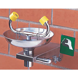 Hdpe Stainless Steel Wall Mounted Eyewash