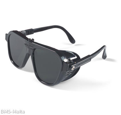Welding Goggles With Protective Jali - Plastic Frame In Black, Plastic Lenses In Black | Suitable For Children, Men, And Women, Sports Sunglasses