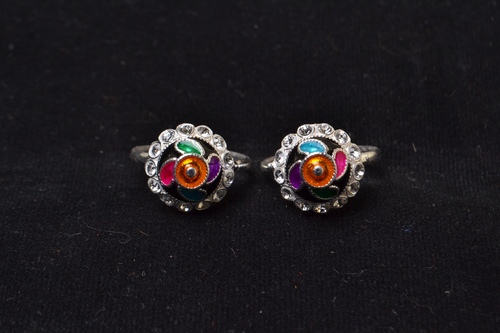 Beaded Toe Rings - Elegant Design, Adjustable Fit , Handmade With Colorful Glass Beads