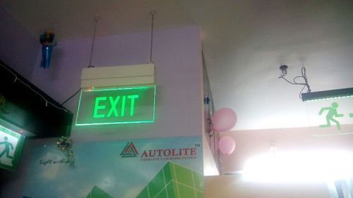 Emergency Exit Light - Green Electrical Sign | Waterproof, Ideal for Industrial Use, Ensures Exit Path Illumination in Power Failures
