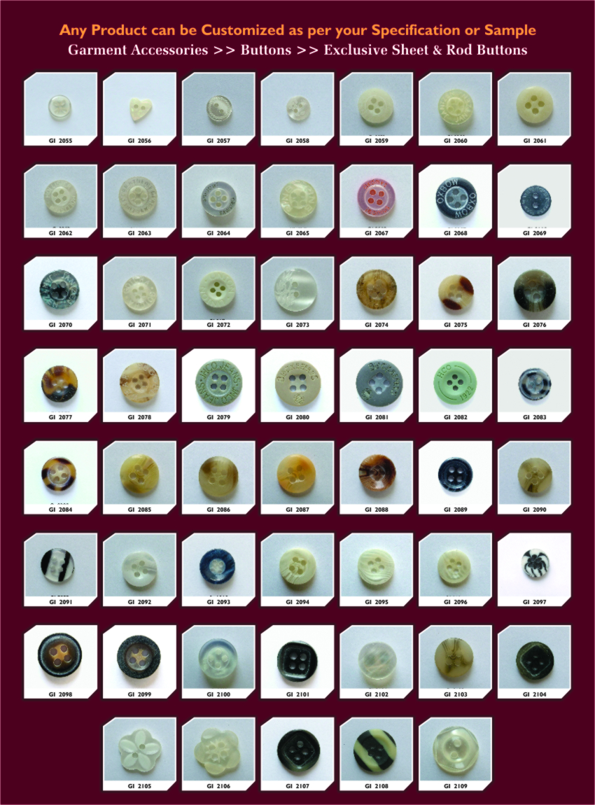 Polyster Exclusive Sheet And Rod Buttons