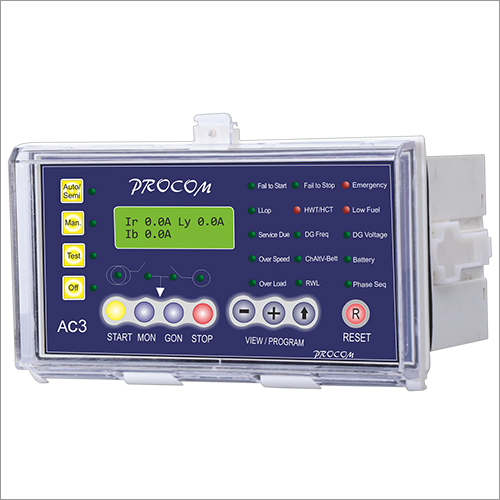 AMF Controllers - Stainless Steel Metal Base | 3 Phase Voltage and Frequency Monitoring, User Programmable Features, Compact Size, Real Time Display, Automatic Generator Management, Advanced Fault Supervision