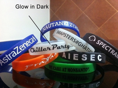 Round Customized Silicone Wristbands