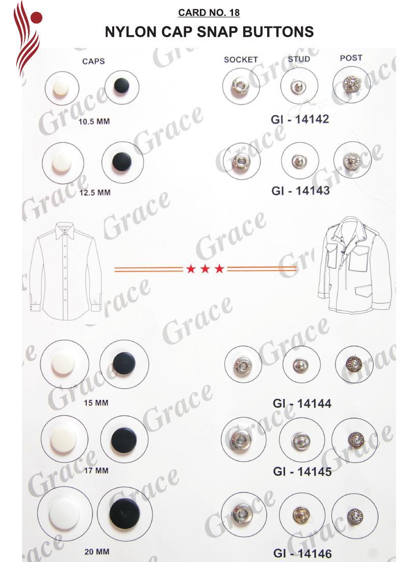 Nylon Cap Snap Buttons