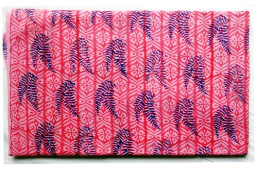 लीफ पैटर्न कॉटन फैब्रिक