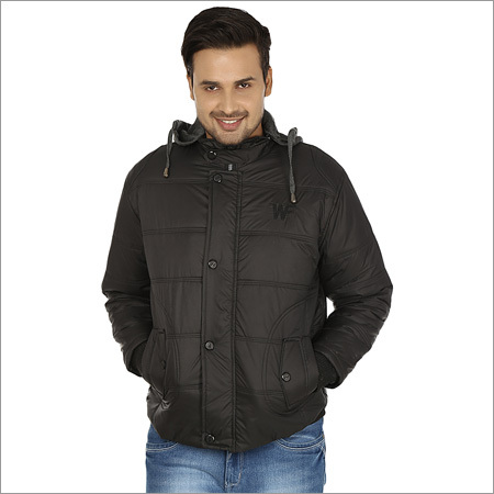 Men Stylish Jacket - Polyester, S-XXL, Black | Zipper Closure, Warmth, Comfort, Water Resistant, Breathable, Hood, 2 Pockets