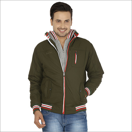 Mens Fashionable Jacket - Polyester, M-3XL, Olive Green | Warmth, Style, Comfort, Durable, Water Resistant, Versatile, 2 Pockets
