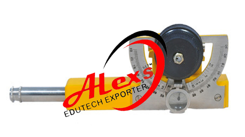 Abney Level - Aluminum & Steel, 300mm-400mm Length, 1-2kg Weight, +/-0.5° Accuracy, Degrees & Percent Scale | Ideal for Preliminary Surveys & Elevation Determination