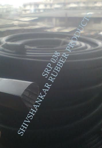 Black Solid 'P' Shape Rubber Profile