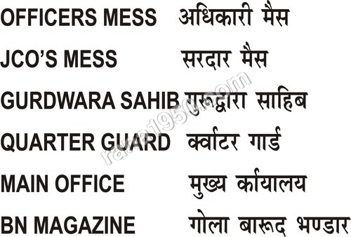 साइन बोर्ड नाम प्लेट