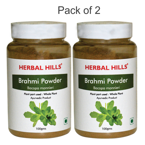 Herbal Supplements Ayurvedic Brahmi Powder 100Gm For Healthy Hair & Memory Booster (Pack Of 2)