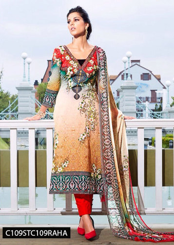 सेमी स्टिच्ड लेडीज सूट