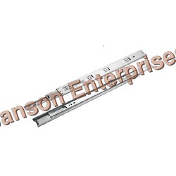 Telescopic Channel - Stainless Steel, 10 to 24 Inch Adjustable Length, Silver Finish, Side Mounted with Three Ball Bearings