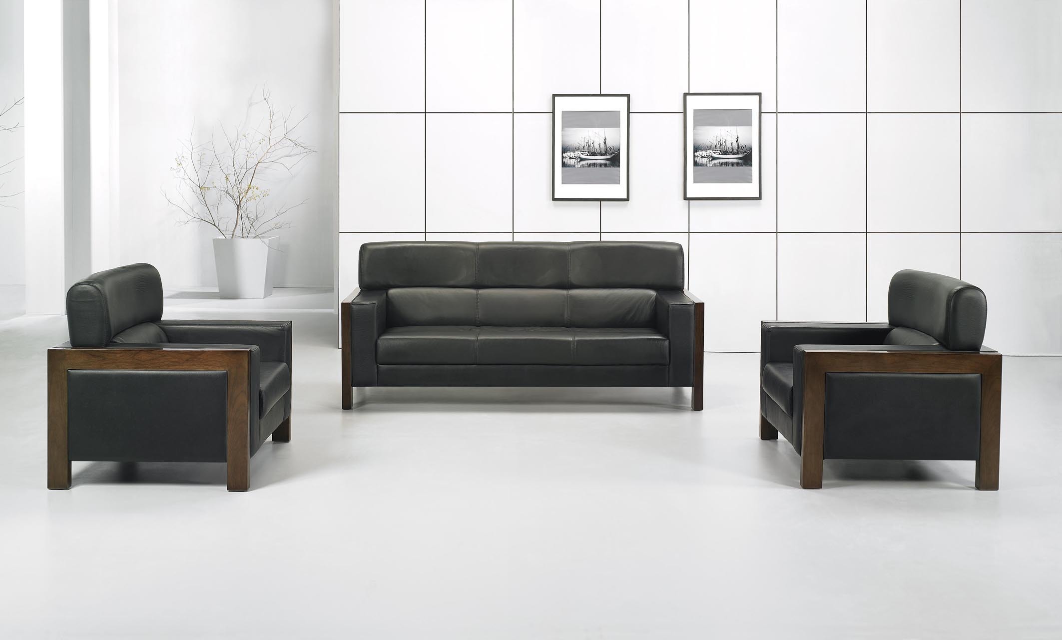 Leather Designer Office Sofa