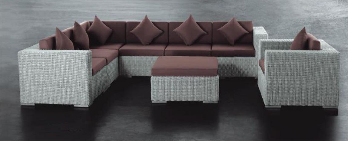 Designer Outdoor Sofa - Aluminum Fabric, Varied Dimensions, Dark Gray | Weather-resistant, Removable Cushions, Scratch-resistant, Comfortable