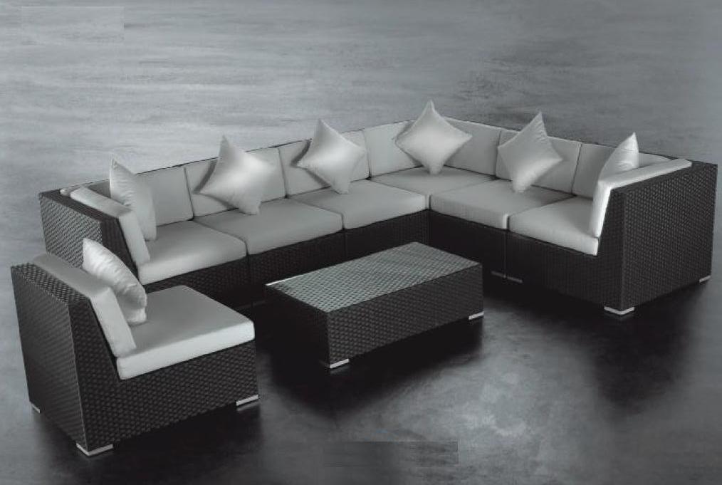 Designer Outdoor Sofa - Aluminum Fabric, Varied Dimensions, Dark Gray | Weather-resistant, Removable Cushions, Scratch-resistant, Comfortable