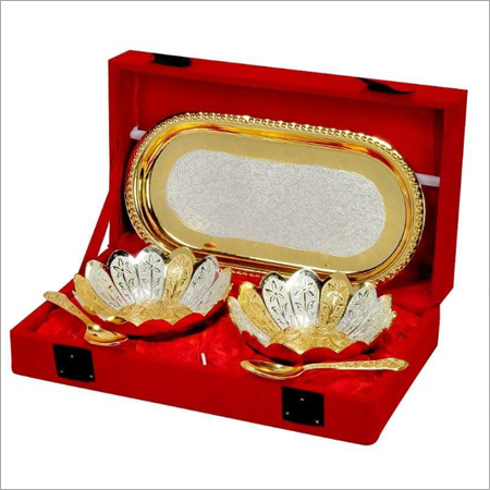 गोल्डन कोटेड दो कटोरा सेट