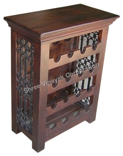 लकड़ी का बार रैक