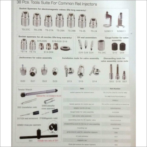 38 Pcs Tools Suite For Common Rail Injectors Tools