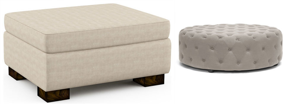 Leather Ottoman