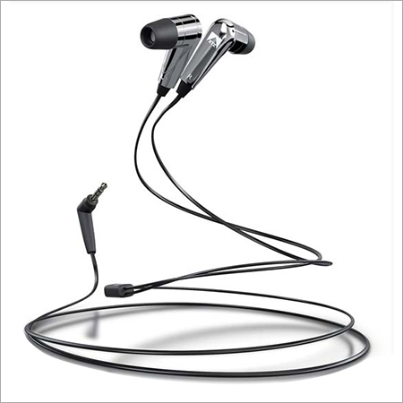 Mobile Earphones - 1.2m Cable, Black, 8mm Driver | Soft Texture, Flexible Cord, Clear Sound, Volume Adjustable
