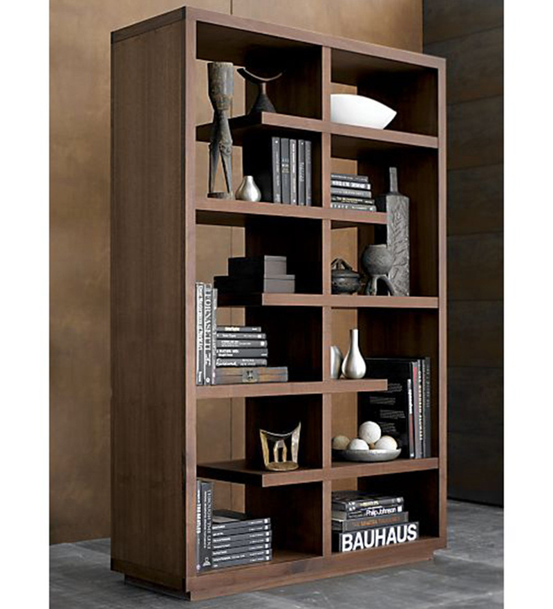 लकड़ी की किताबों की अलमारियाँ