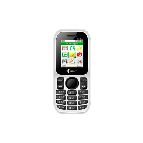 Ssky K3 Star Feature Phone-White Battery Backup: 2 Days