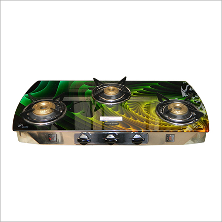 Three Burner Stove - Stainless Steel, Freestanding, LPG, Manual Ignition | Sturdy Design, Heat Resistant Body, Easy-to-Use Flame Control Knobs