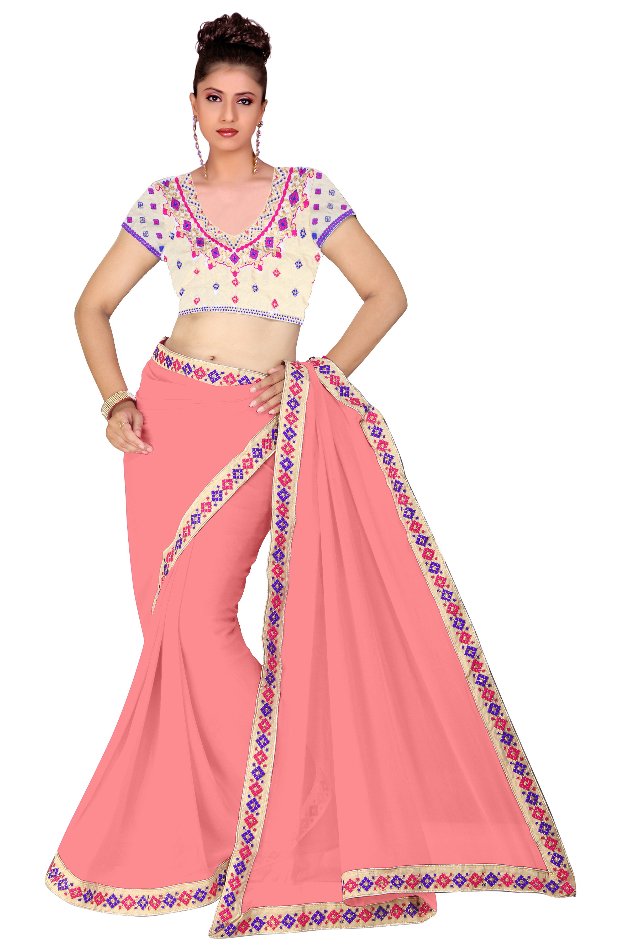 Beautiful Sarees Collection - Pure Silk Fabric, Banglori Silk Blouse, Multiple Sizes, Elegant Design In Pista, Peach, Rani, Pink, Yellow, Border Work & Embroidery