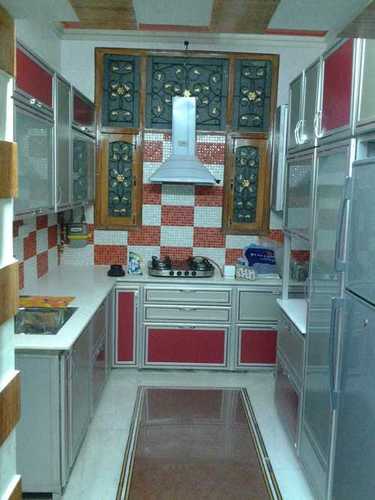 डिज़ाइनर एल्युमिनियम मॉड्यूलर किचन