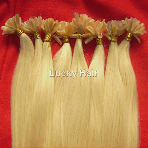 Pre Bonded Keratin Extensions - Human Hair, 6"-34", Gold Color | Soft, Glossy Finish, Tangle-Free, Skin Friendly, Easy Maintenance