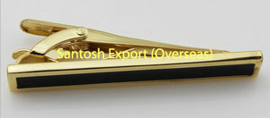 Tie Clip - Pure Brass, 18 Mm Size, 2 Mm Thickness | Custom Logo Options, High Micron Finish, Multiple Color Fillings