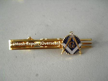 Tie Clip - Pure Brass, 18 Mm Size, 2 Mm Thickness | Custom Logo Options, High Micron Finish, Multiple Color Fillings