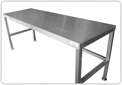 SS Furniture - Stainless Steel, Adjustable Height, Welded Frame | Durable Build, Easy Clean, Corrosion Resistant, H-Shape Legs, Heavy Duty Load Capacity