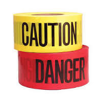 Barricade Message Warning Tape