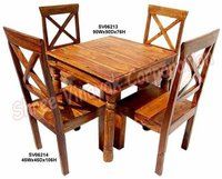 लकड़ी का डाइनिंग टेबल सेट