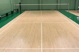 Indoor Badminton Court Wooden Flooring - Premium Grade Wood, Custom Sizes for Singles and Doubles | Termite Resistant, Glossy Surface, High Durability, Easy Maintenance