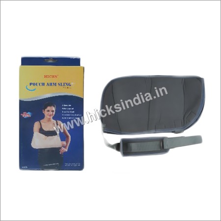 Adjustable Pouch Arm Sling - Woven Material, Available in Small to Extra Large Sizes, Grey Color | Adjustable, Wrinkle Proof, Smart & Sleek Design with Thumb Support