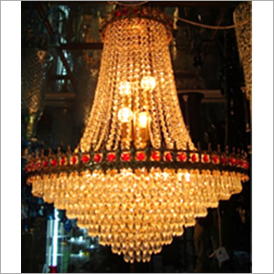 क्रिस्टल बीड्स ग्लास झुमर