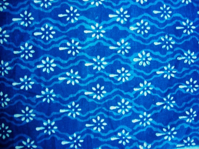 5 यार्ड इंडिगो डब्बू फैब्रिक डिजाइन 01