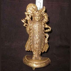Mataji Murti - Bronze Sculpture, Golden Modern Design with Polished Finish | Folk Art Business Gift