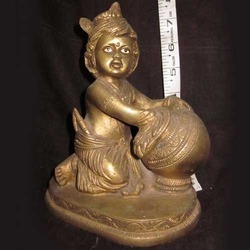 Golden Bal Krishna Idol