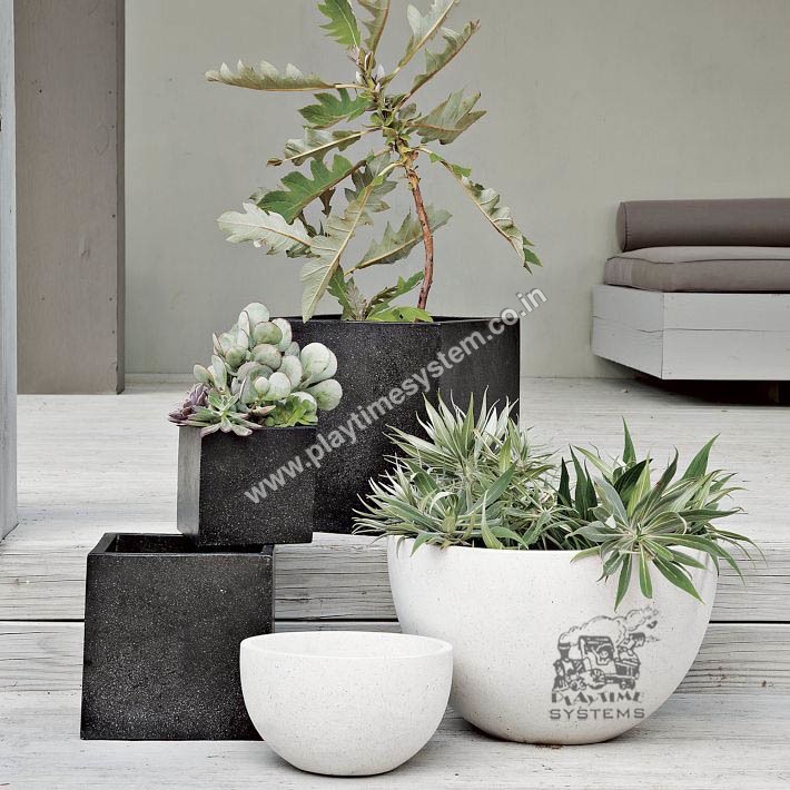 Frp बाउल शेप्ड प्लांटर्स