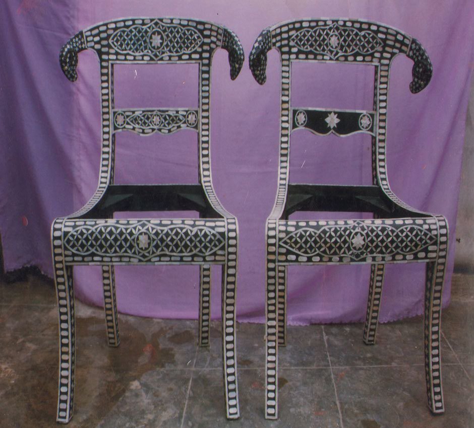 बोन इनले सोफा चेयर