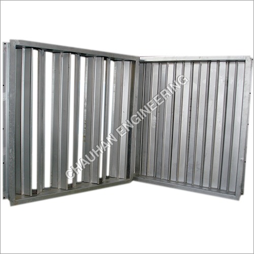 GI Damper - Galvanized Steel | Customizable Dimensions, Opposed Blade, Gear Operated, Powder Coated Finish, HVAC Application, Wall Mounted Installation