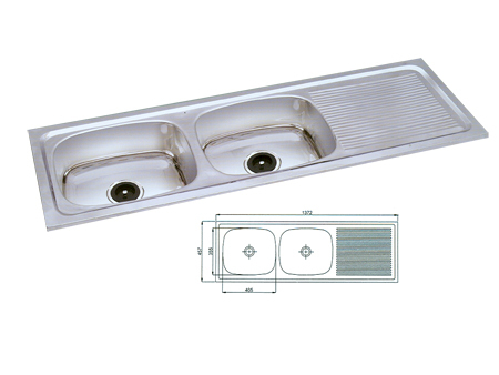 डबल बाउल सिंगल ड्रेन