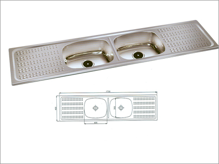 डबल बाउल सिंगल ड्रेन