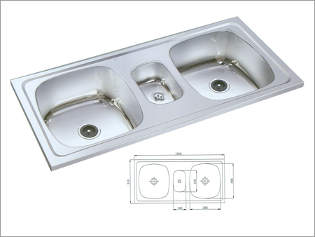 डबल बाउल सिंगल ड्रेन